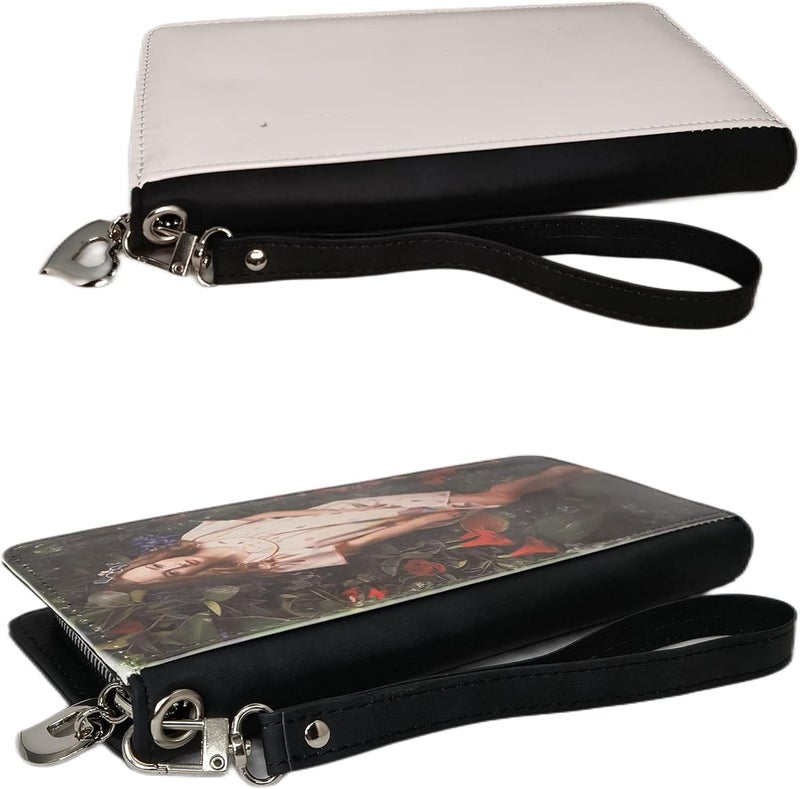 YUKANG Sublimation Wallet Women's Zipper Card Holder Storage Bag Women's Travel Clutch Wristband DIY Craft (Black) - Image 5